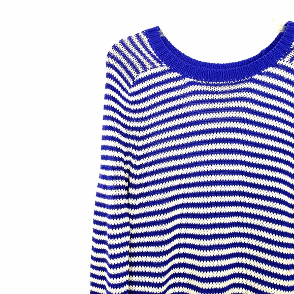 Cobalt Blue/White Striped Sweater by Forever 21 - Picture 2 of 13